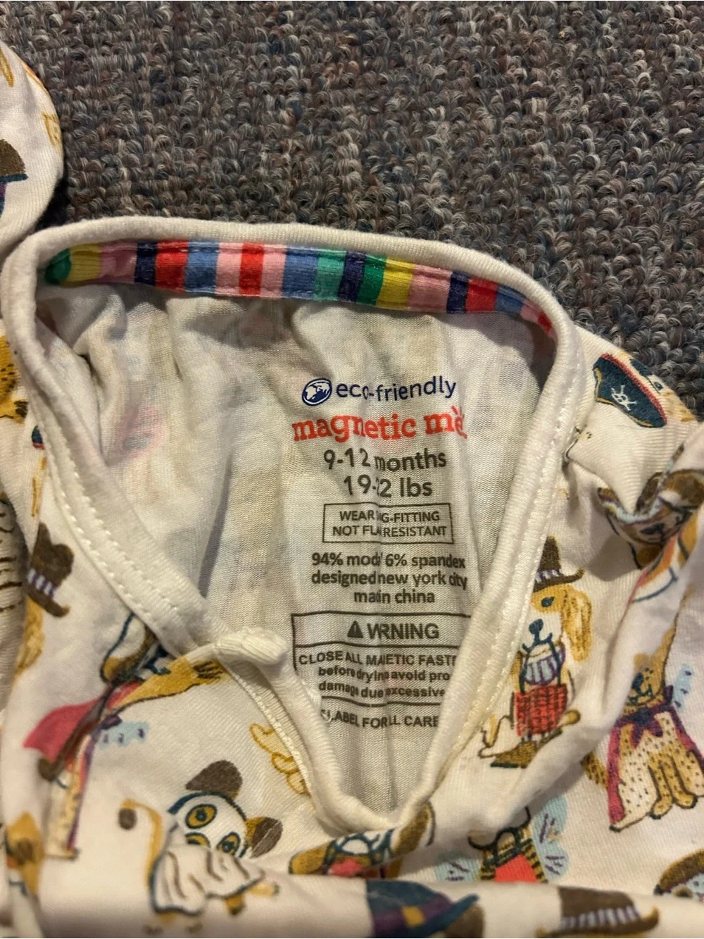Magnetic Me Tricks or Treats Halloween Dog Unisex Footie PJ HTF 9-12 month rare